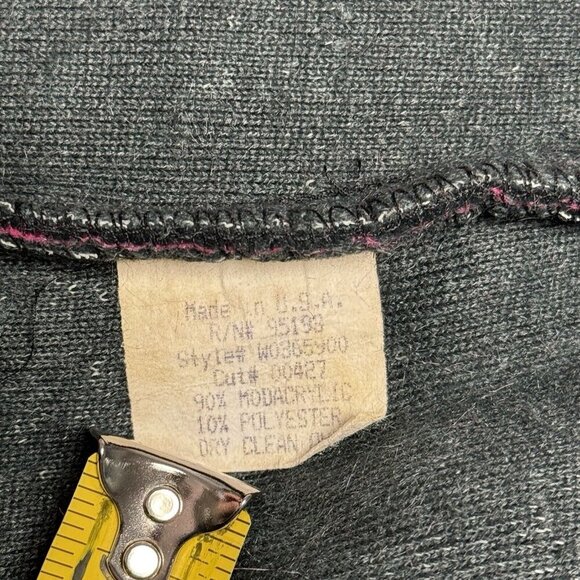 Vintage Morbid Threads Faux Fur Coat Womens Medium Pink One Button USA - Picture 13 of 16